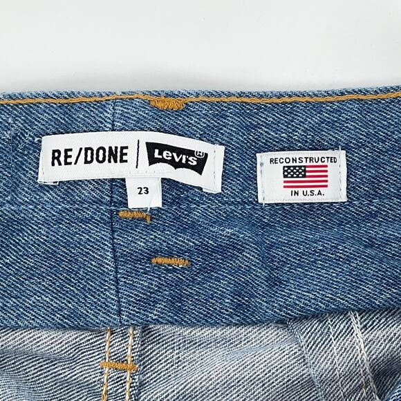 RE/DONE x Levi’s Double Waisted Drainpipe Jeans Indigo Blue Women’s 23 - Picture 4 of 8